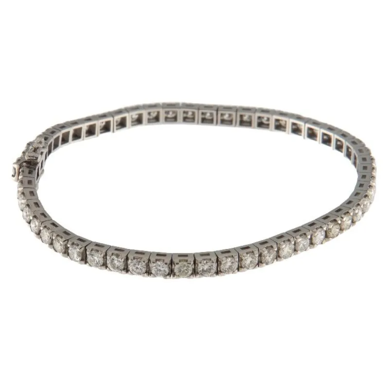 Bracelet tennis en or blanc et diamants sold by 58 Facettes