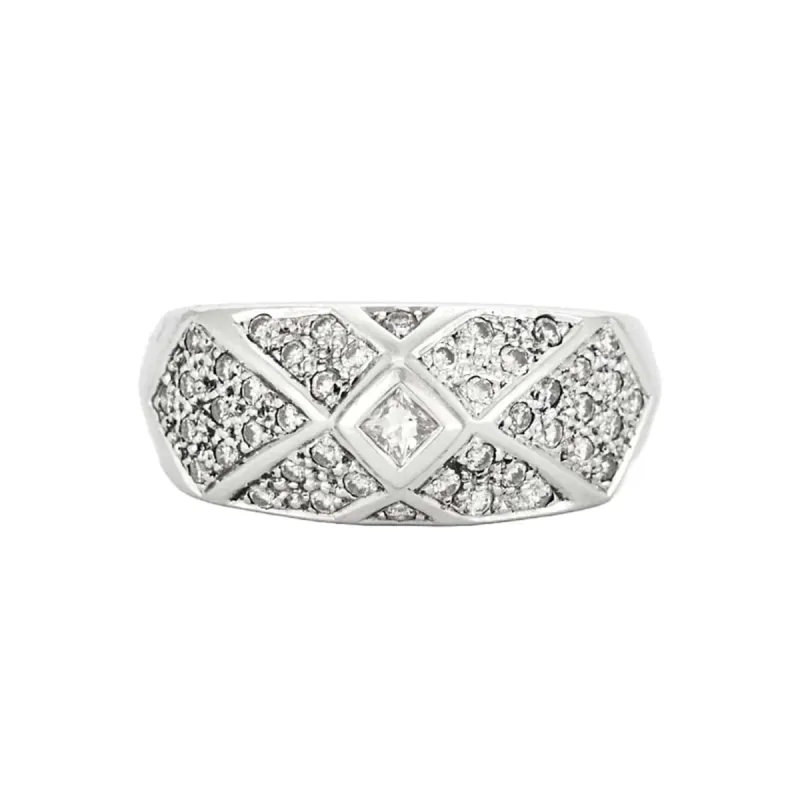 Bague or blanc et diamants sold by 58 Facettes