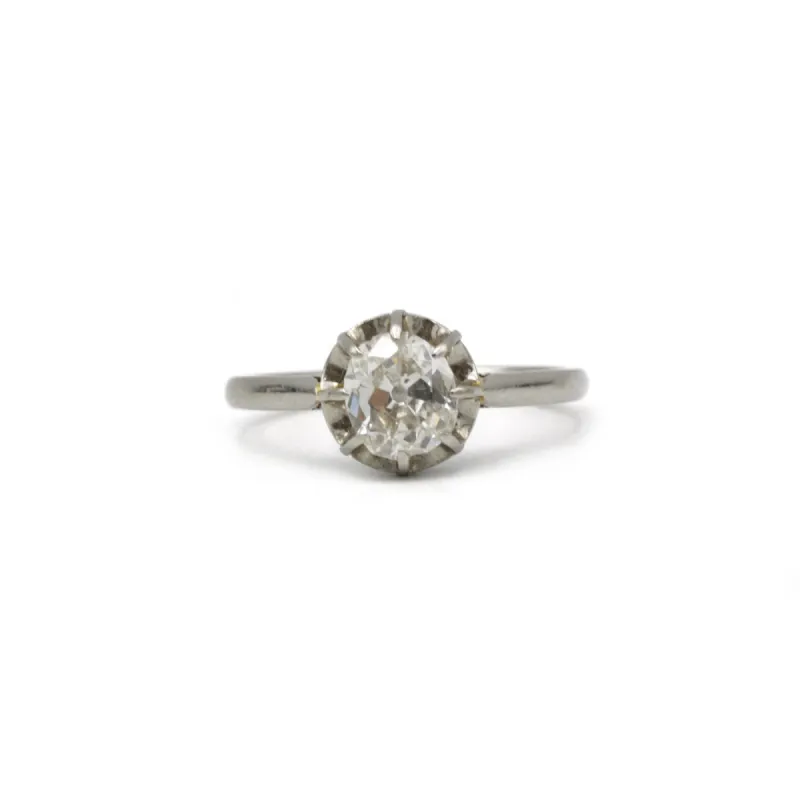 Solitaire - platine et diamant sold by 58 Facettes