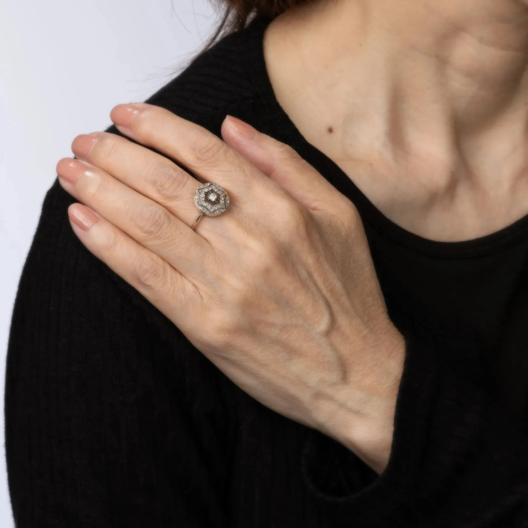 bague en diamant édouardien antique en platine sold by 58 Facettes product image thumbnail 2