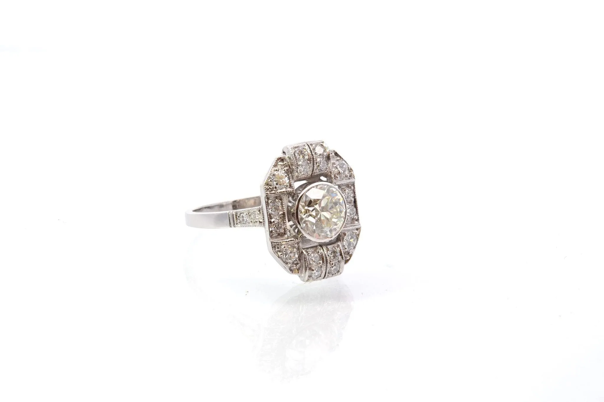 Bague vintage art déco diamants sold by 58 Facettes product image thumbnail 4