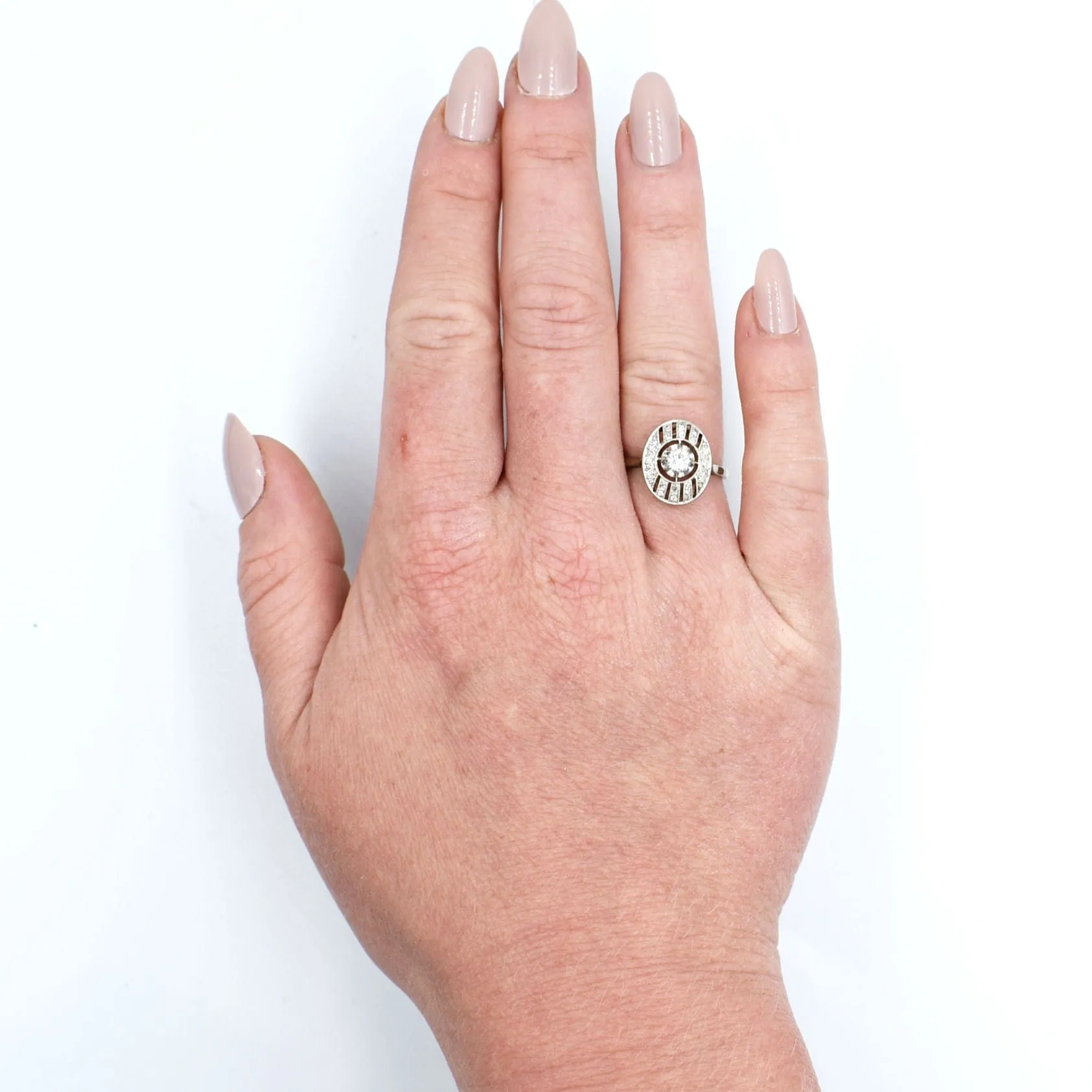 Bague Art Deco or platine et diamants sold by 58 Facettes product image thumbnail 3