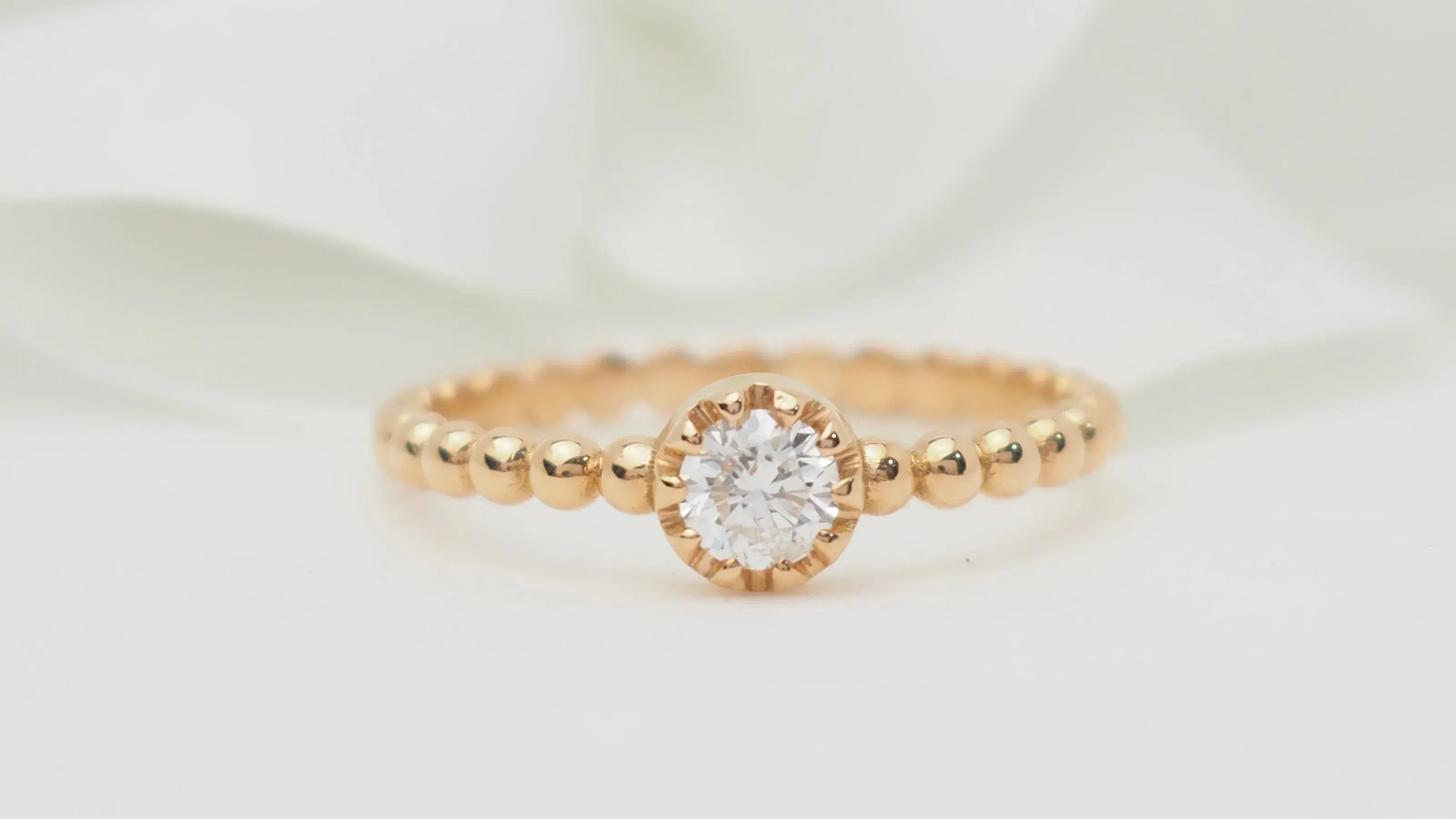 Bague perlée en or rose et diamant sold by 58 Facettes product image thumbnail 4