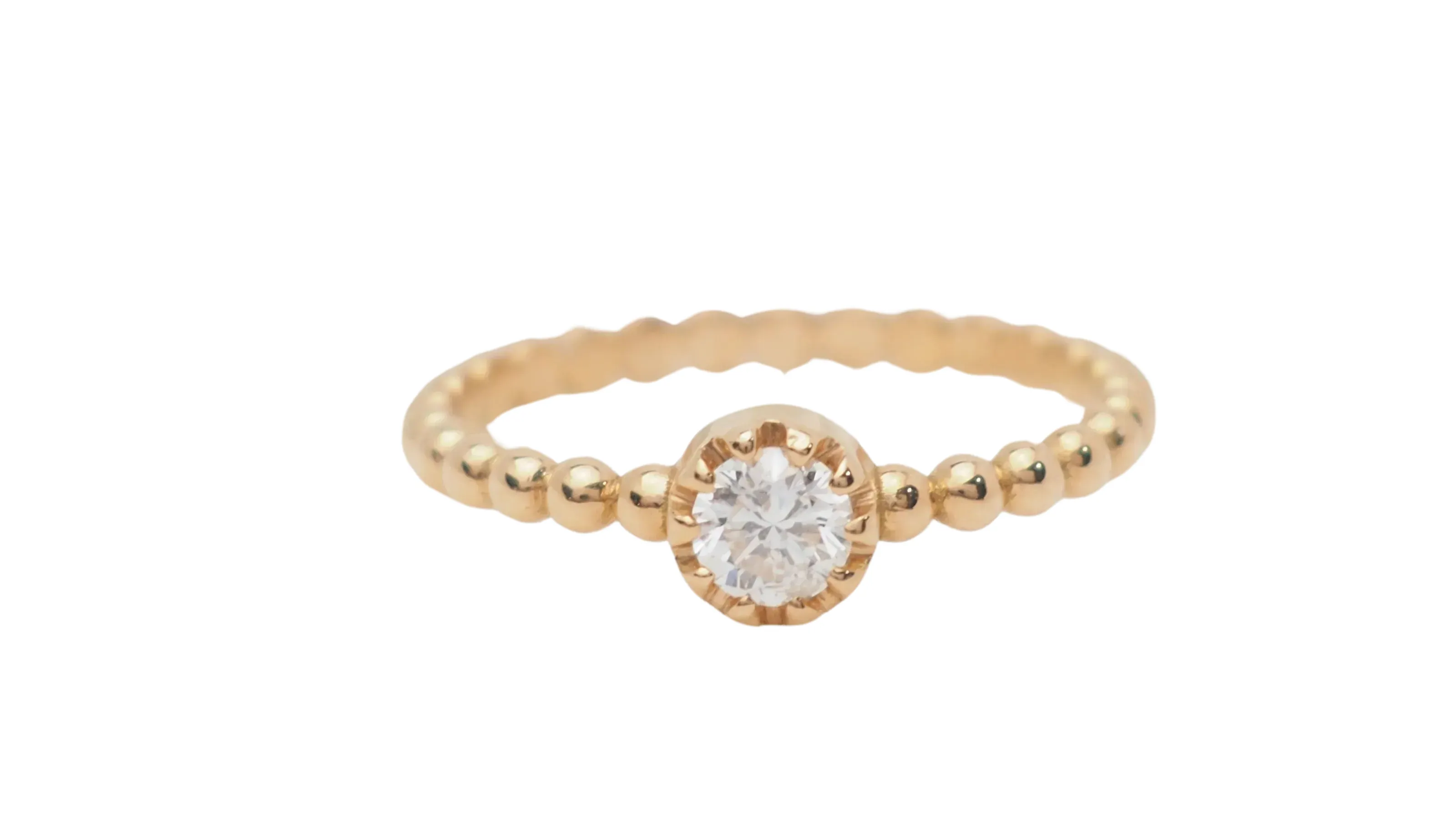 Bague perlée en or rose et diamant sold by 58 Facettes