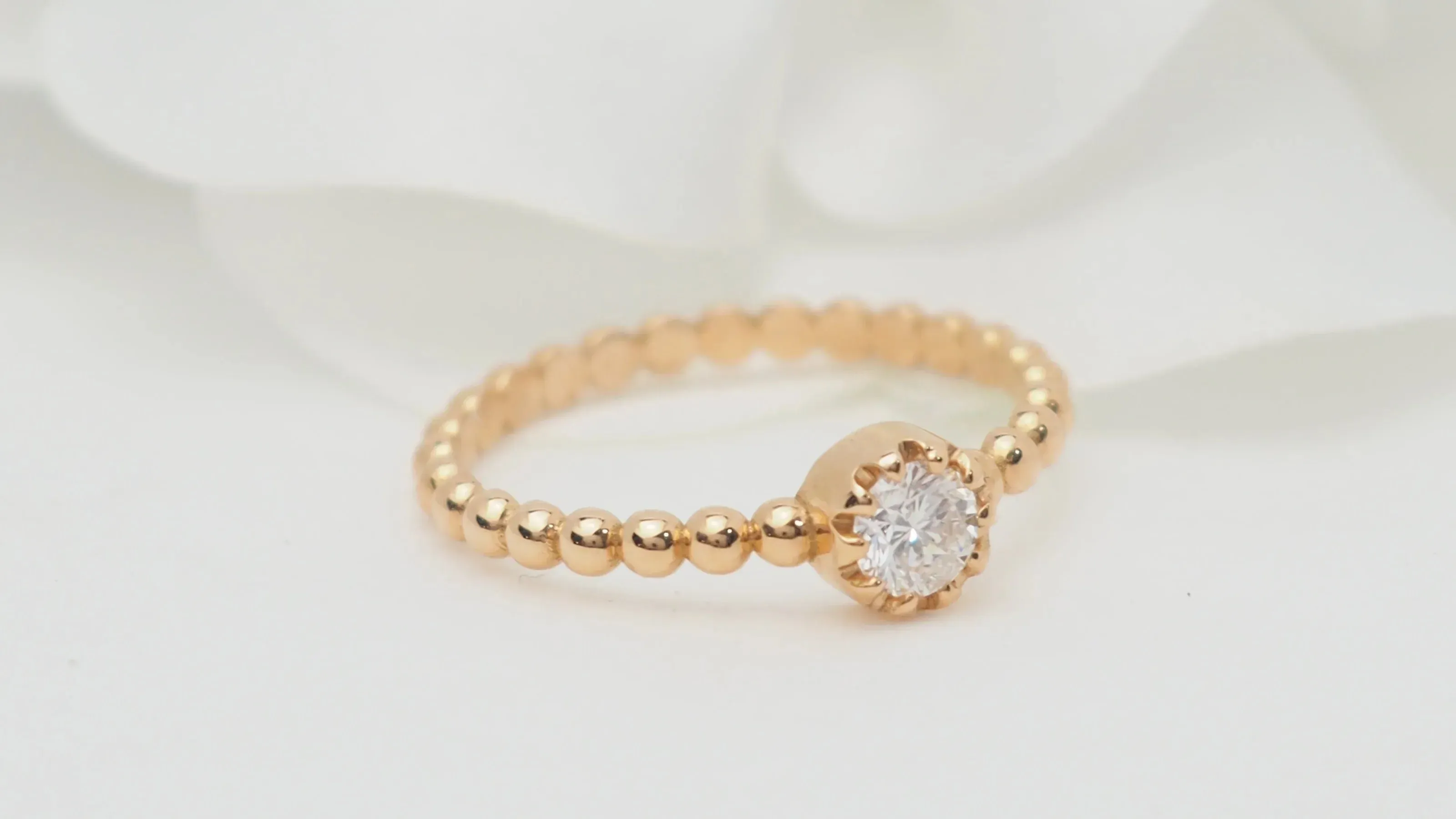 Bague perlée en or rose et diamant sold by 58 Facettes product image thumbnail 5