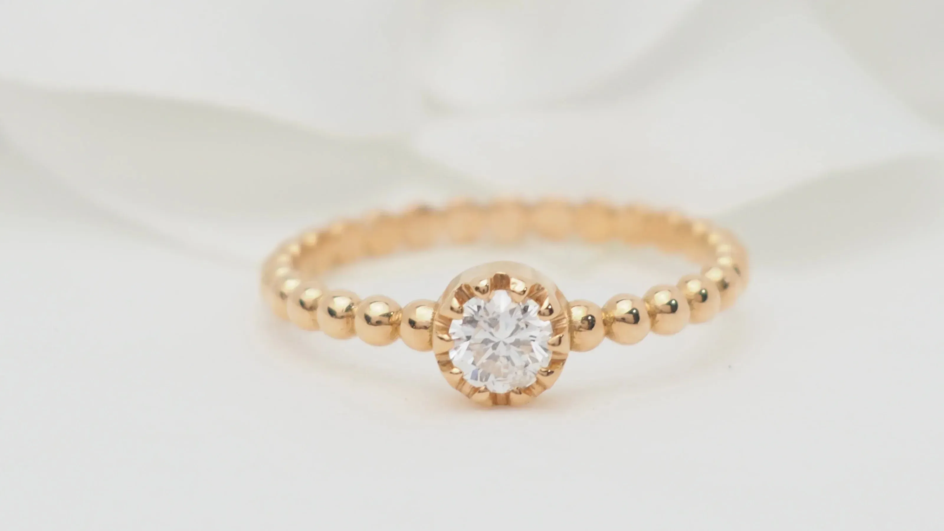 Bague perlée en or rose et diamant sold by 58 Facettes product image thumbnail 2