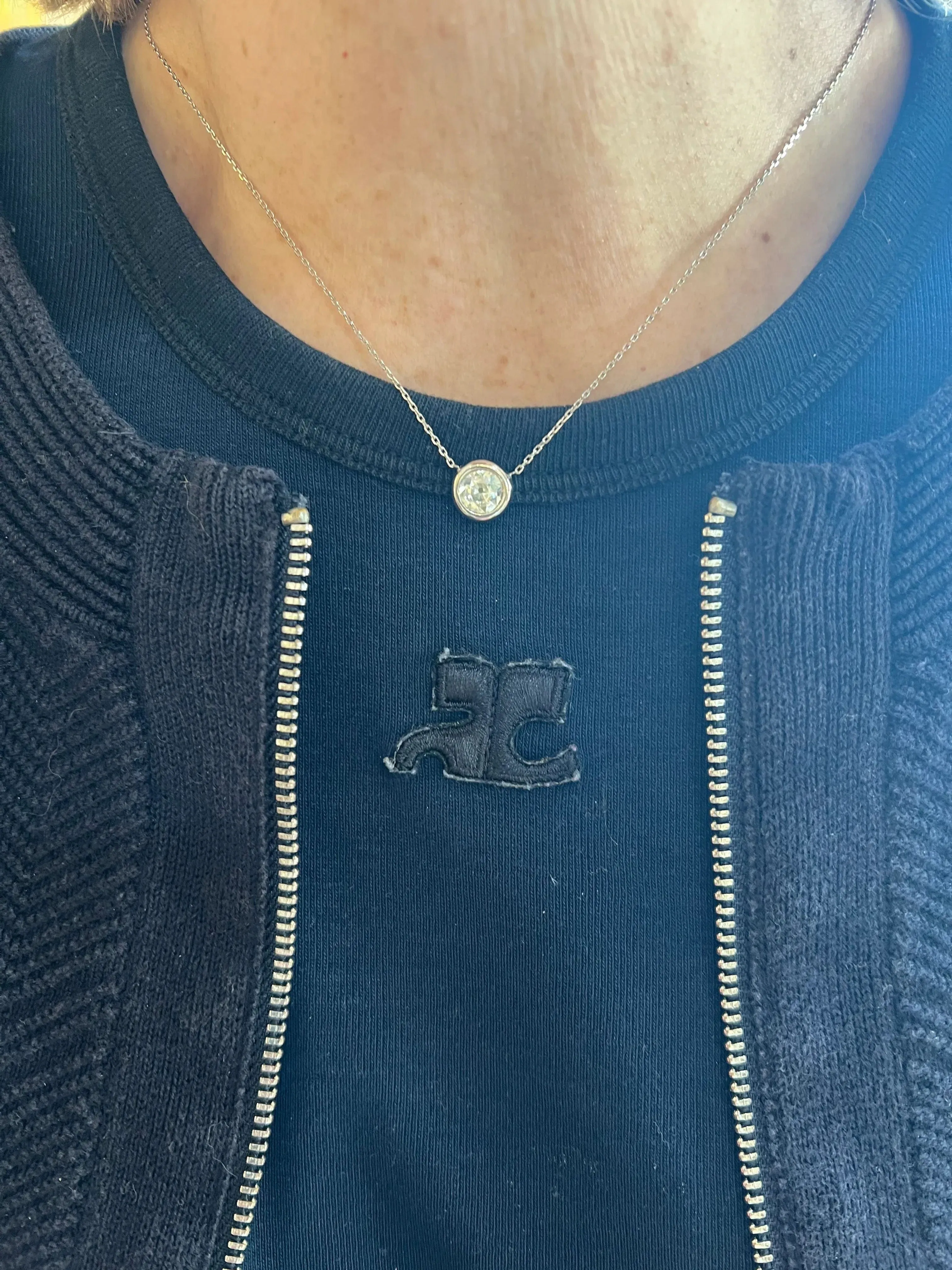 Collier Pneu Diamant 1 Ct Or Gris sold by 58 Facettes product image thumbnail 2