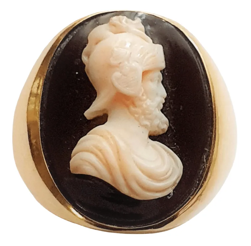 Chevalière Or jaune Camée Agate sold by 58 Facettes