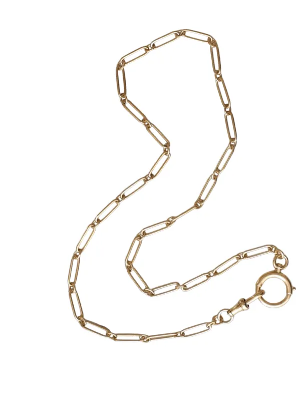 Chaîne ancienne maille rectangle en or jaune sold by 58 Facettes