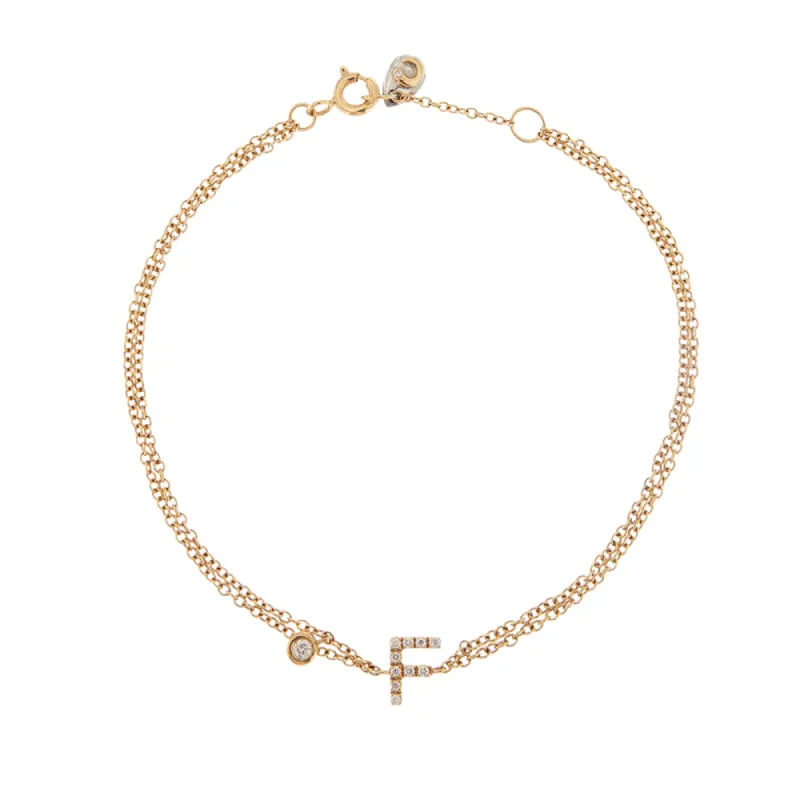 Bracelet F or rose et diamants made by 58 Facettes