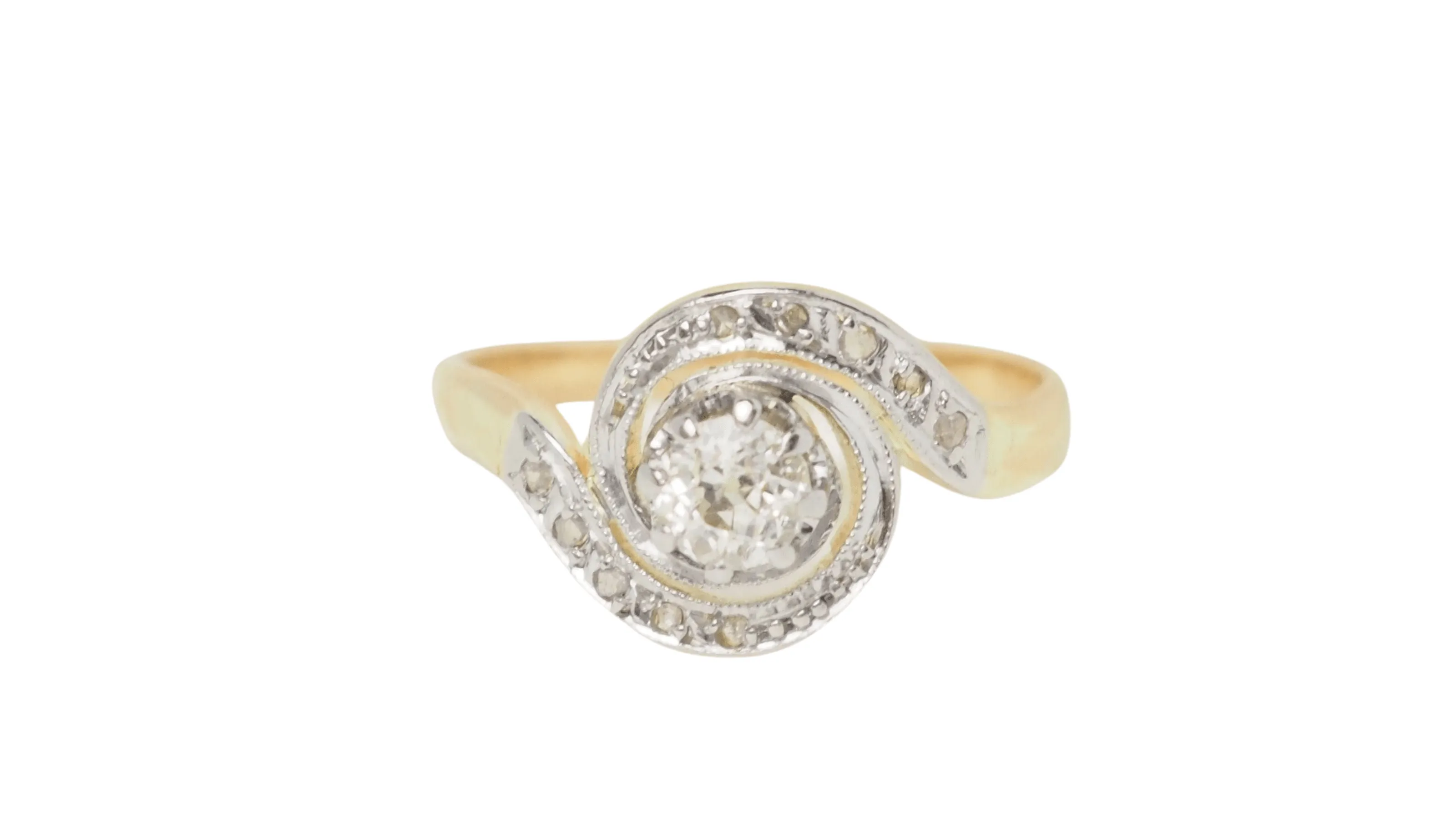 Bague Tourbillon en or et platine, diamants sold by 58 Facettes