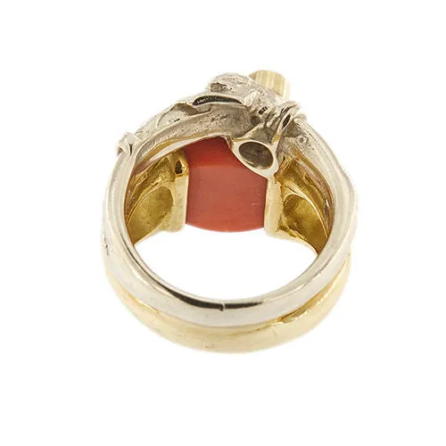 Bague double corail et diamant sold by 58 Facettes product image thumbnail 5