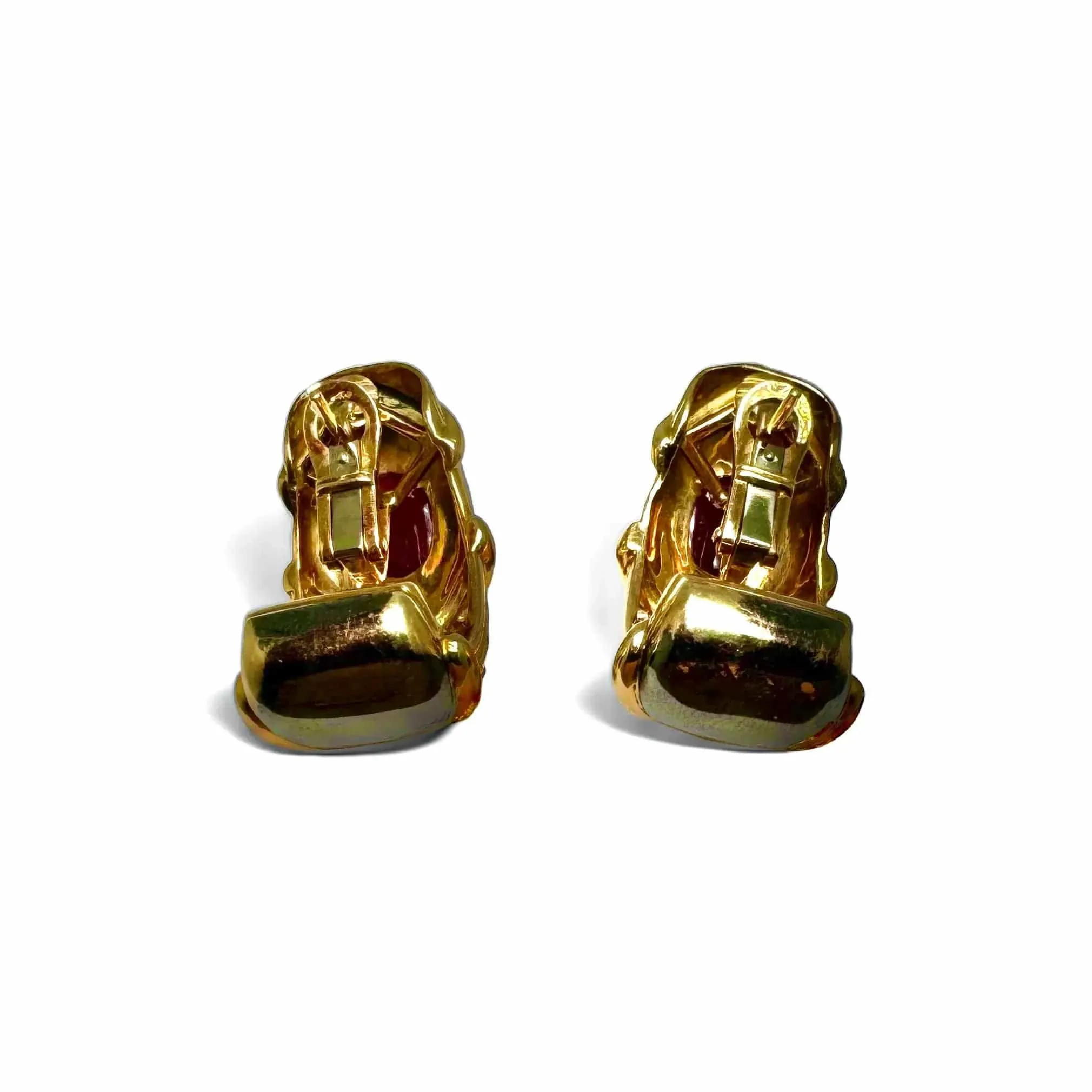 Boucles d’oreille vintage or noirci et jaune rubis diamants sold by 58 Facettes product image thumbnail 4