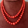 Collier 2 rangs corail sarde facetté en chute sold by 58 Facettes