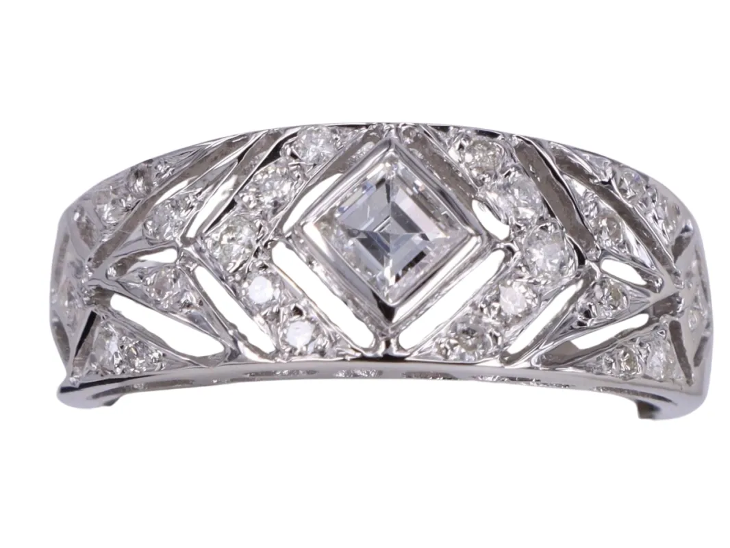 Bague Princesse Art-Déco Diamants en or blanc sold by 58 Facettes