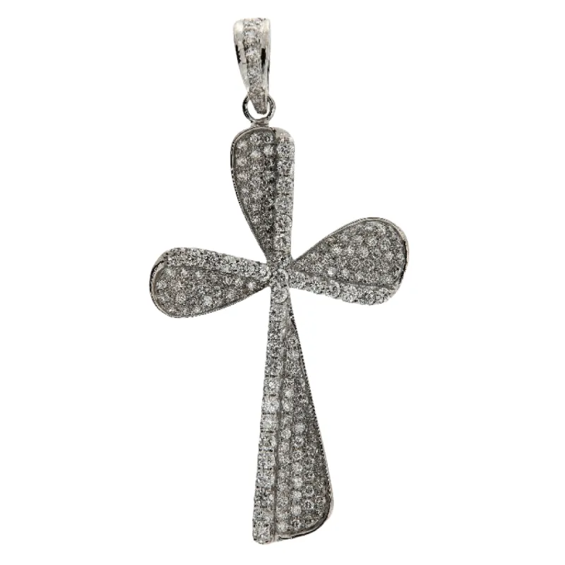 Pendentif croix en or blanc avec diamants sold by 58 Facettes