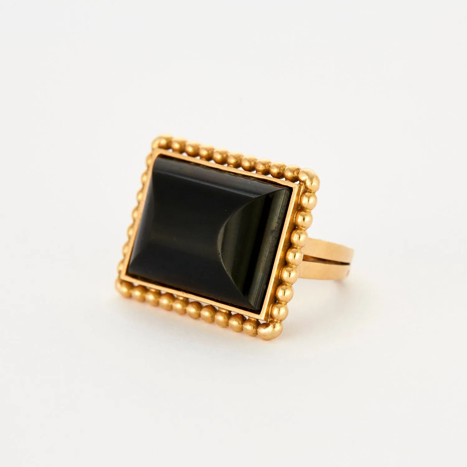 Bague or jaune onyx art déco sold by 58 Facettes product image thumbnail 4