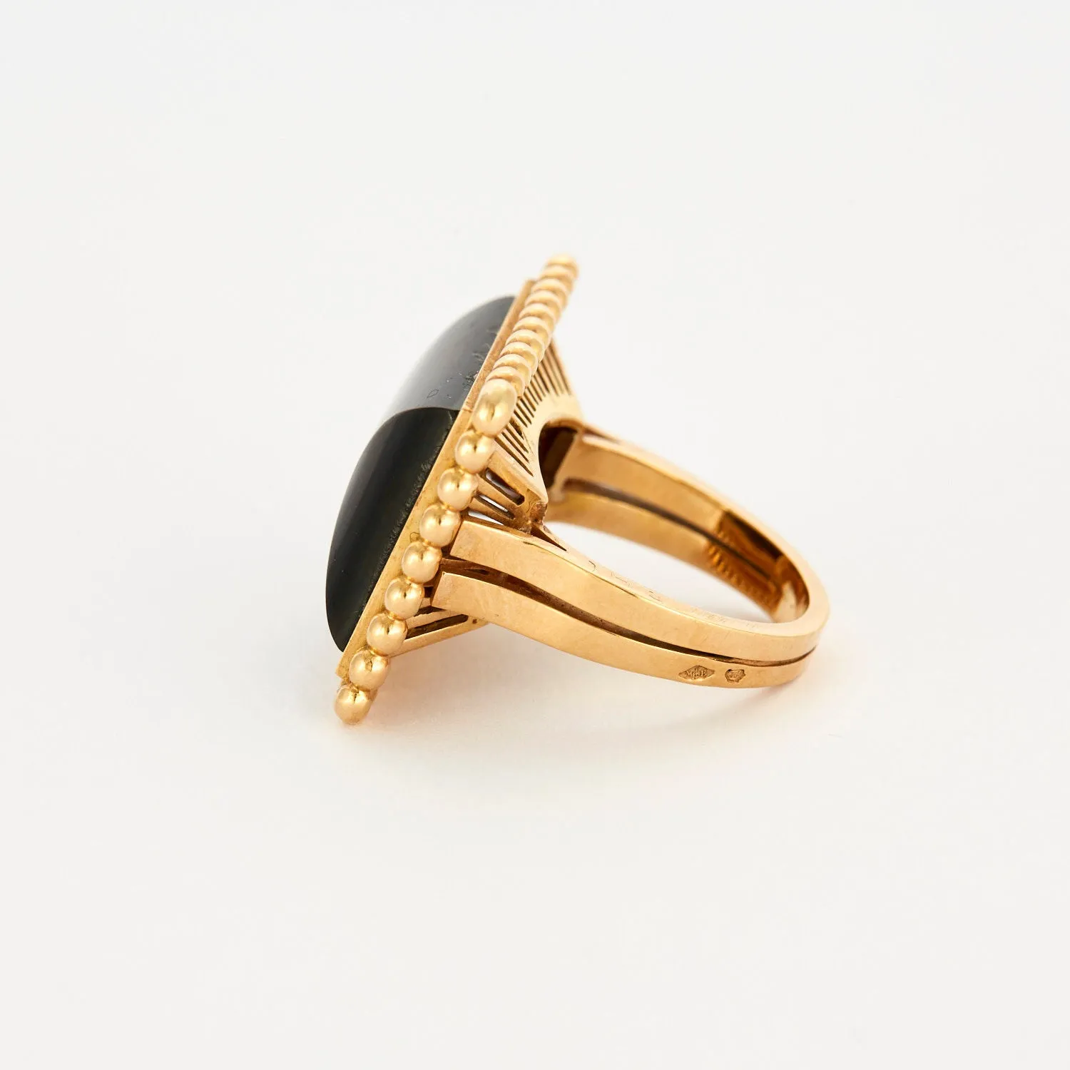 Bague or jaune onyx art déco sold by 58 Facettes product image thumbnail 3