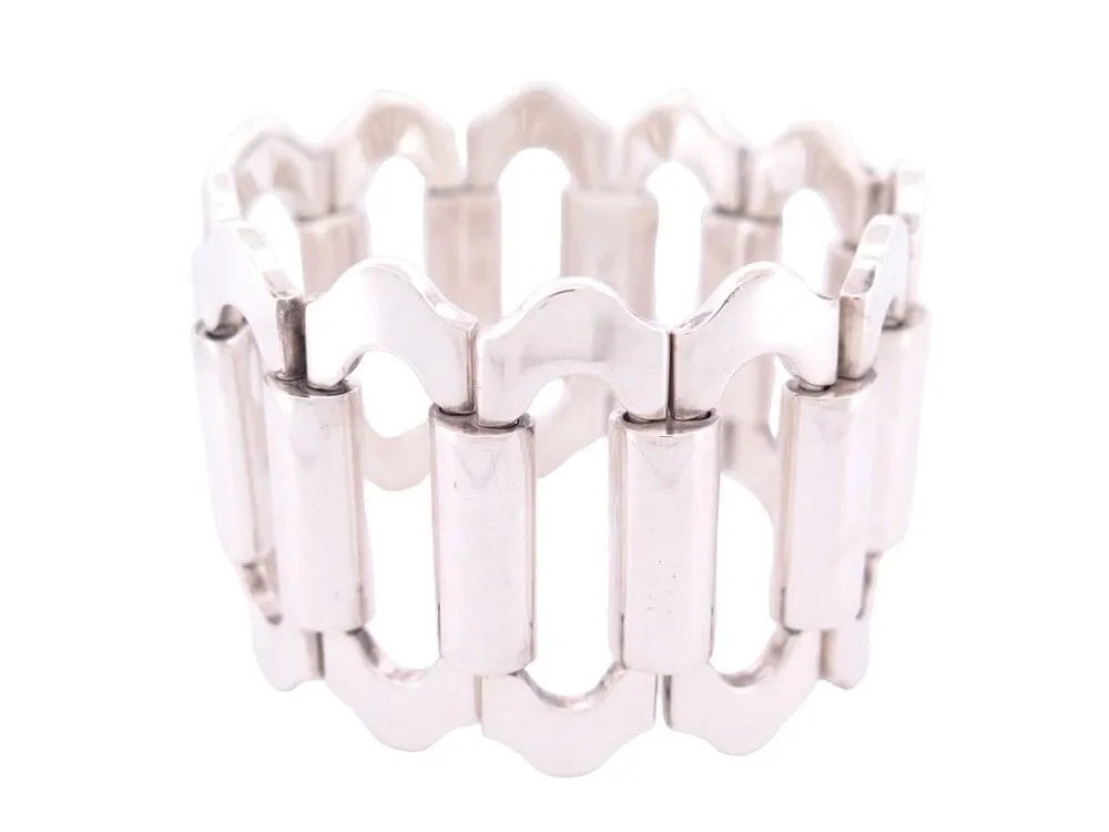 vintage bracelet HERMES ondine t 16 cm en argent massif 925 sold by 58 Facettes