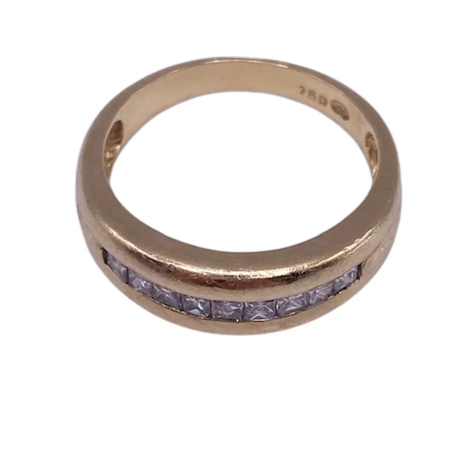 Alliance Demi Tour or jaune diamants sold by 58 Facettes