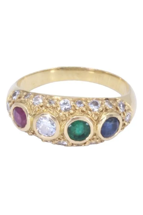 BAGUE JONC TUTTI FRUTTI sold by 58 Facettes