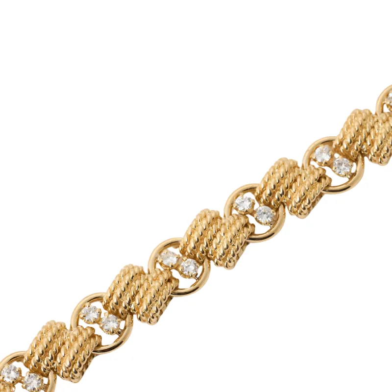 Van Cleef and Arpels - Bracelet Vintage Or Jaune & Diamants sold by 58 Facettes