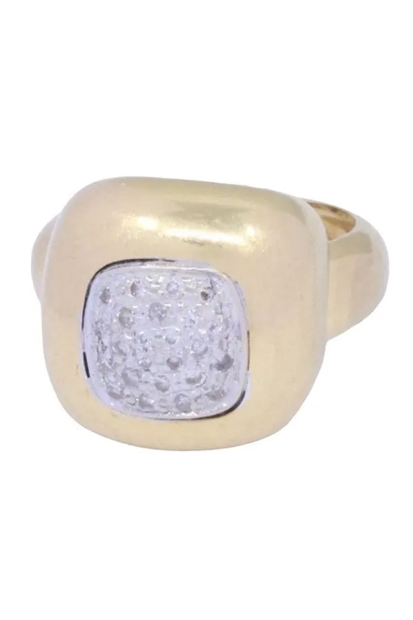 BAGUE MODERNE PAVAGE DIAMANTS sold by 58 Facettes