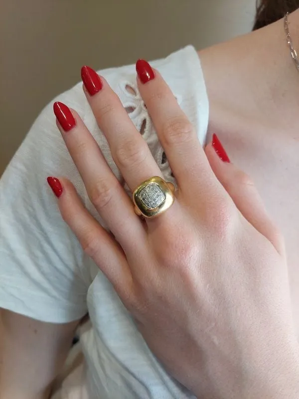 BAGUE MODERNE PAVAGE DIAMANTS sold by 58 Facettes product image thumbnail 2