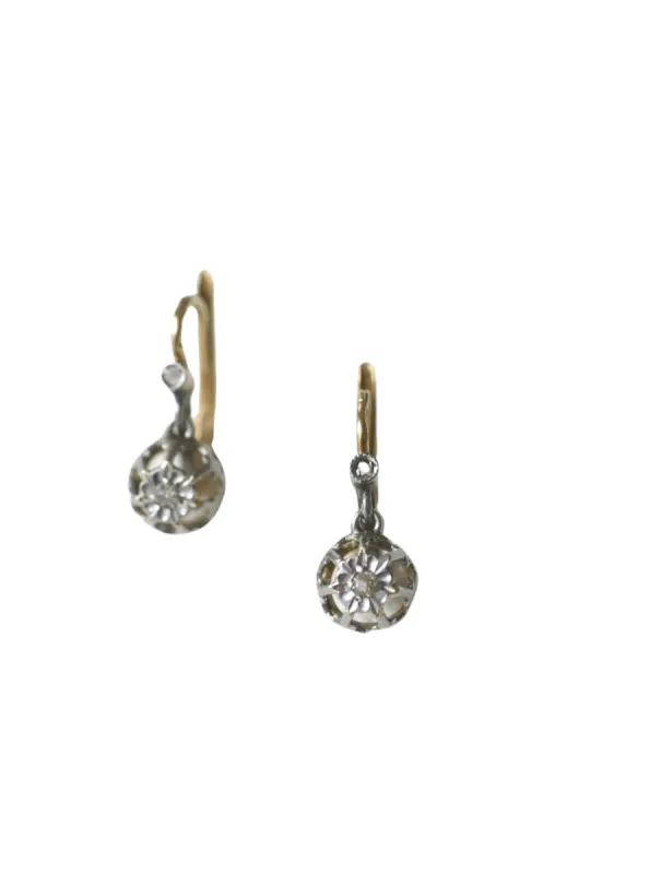 Dormeuses anciennes en or, platine, et diamants sold by 58 Facettes