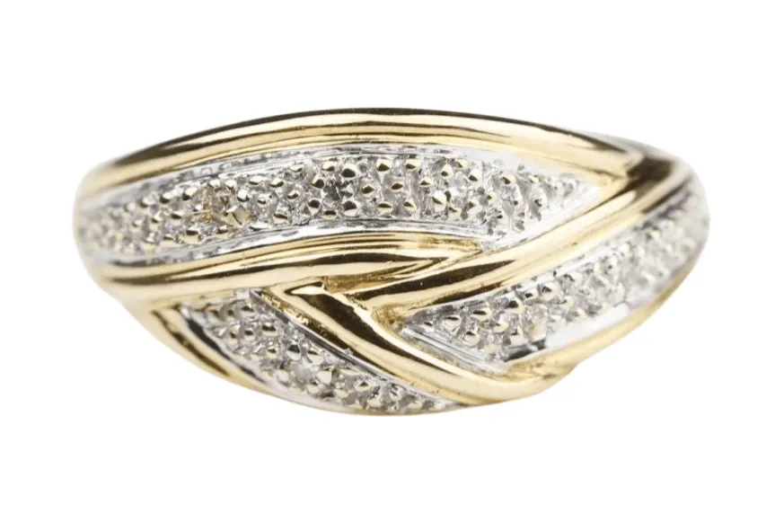 Bague bicolore diamants sold by 58 Facettes