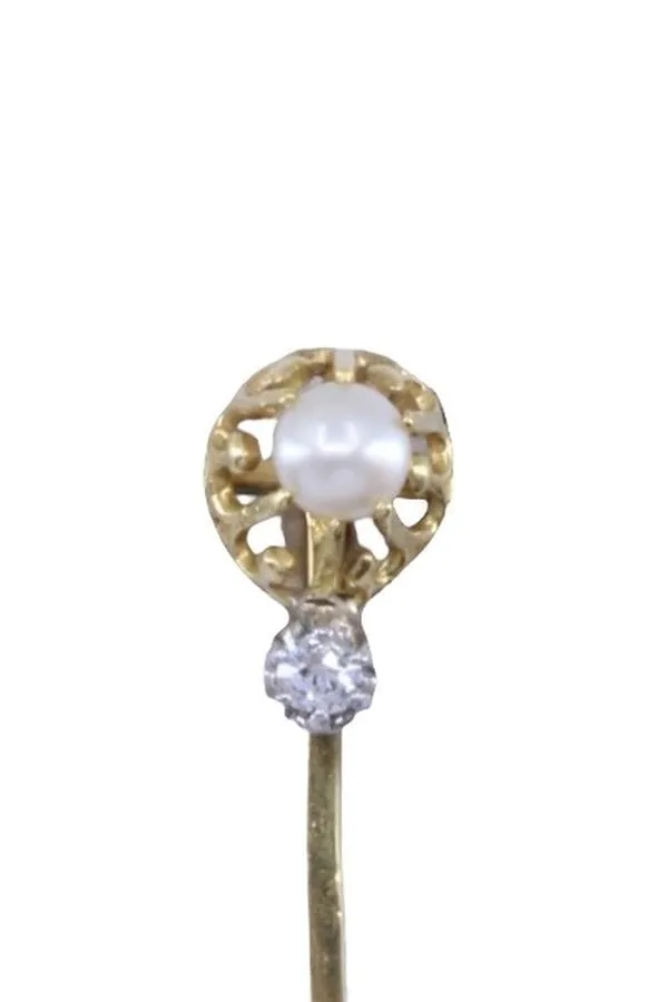 EPINGLE ANCIENNE PERLE ET DIAMANT sold by 58 Facettes product image thumbnail 2