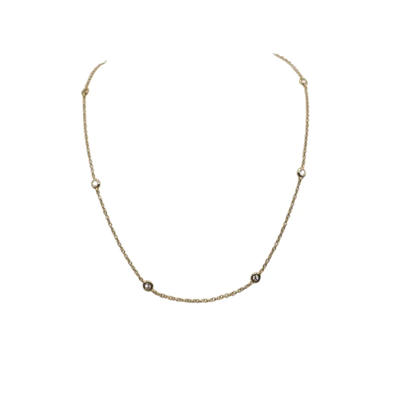 Collier or jaune serti de diamants sold by 58 Facettes