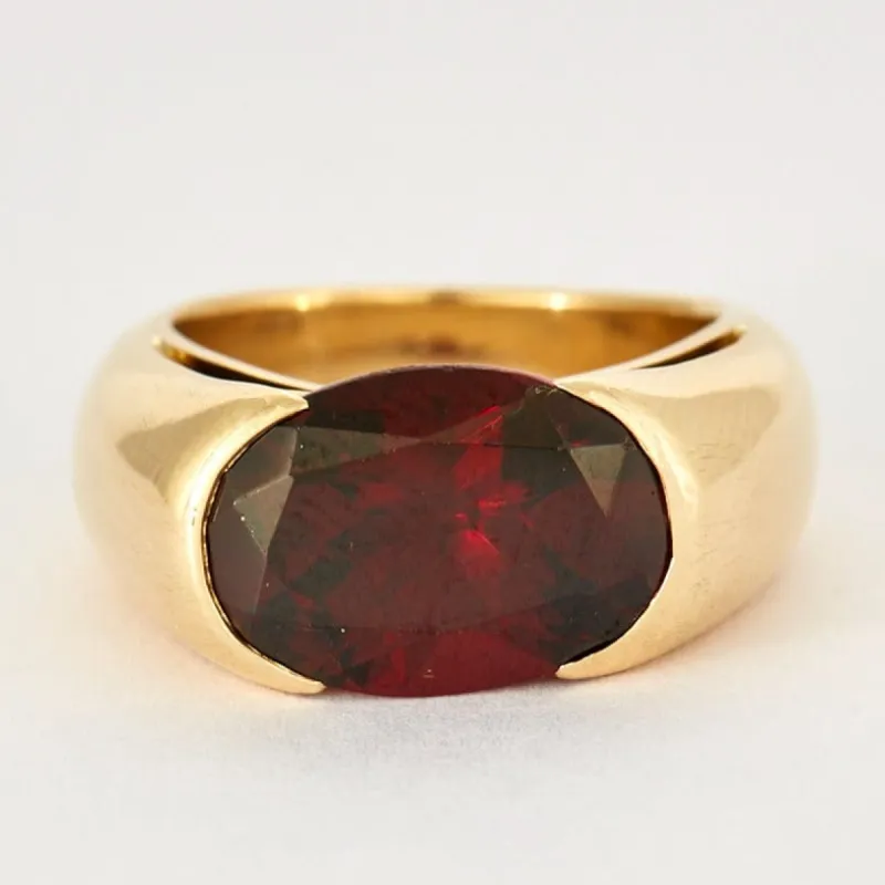 POIRAY - Bague jonc en or jaune grenat sold by 58 Facettes