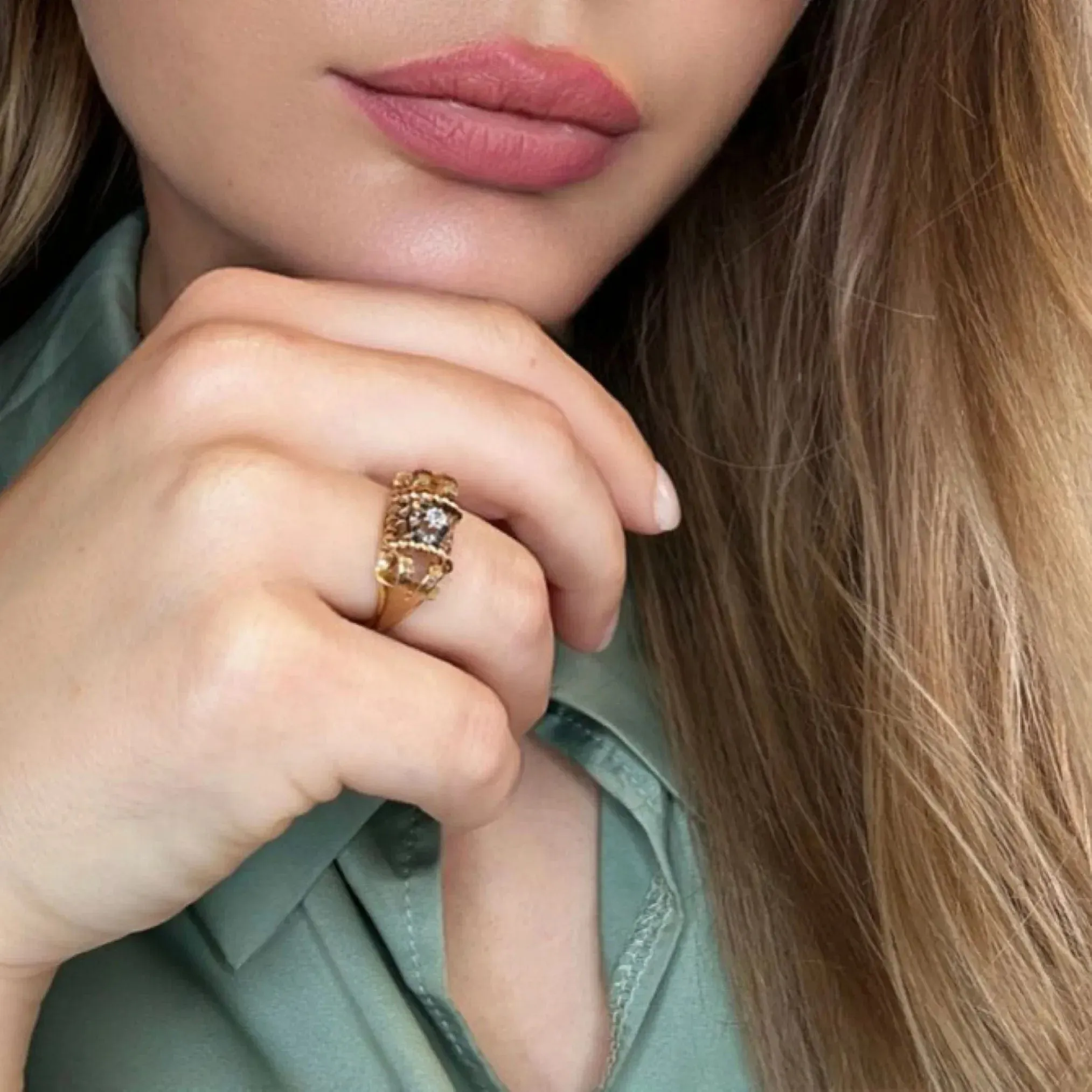 Bague Tank Or Jaune Diamant sold by 58 Facettes product image thumbnail 2