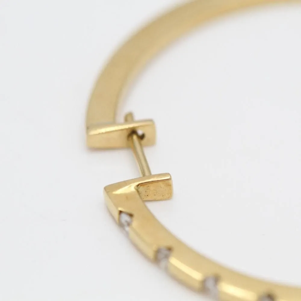 gold earrings with diamonds sold by 58 Facettes product image thumbnail 3