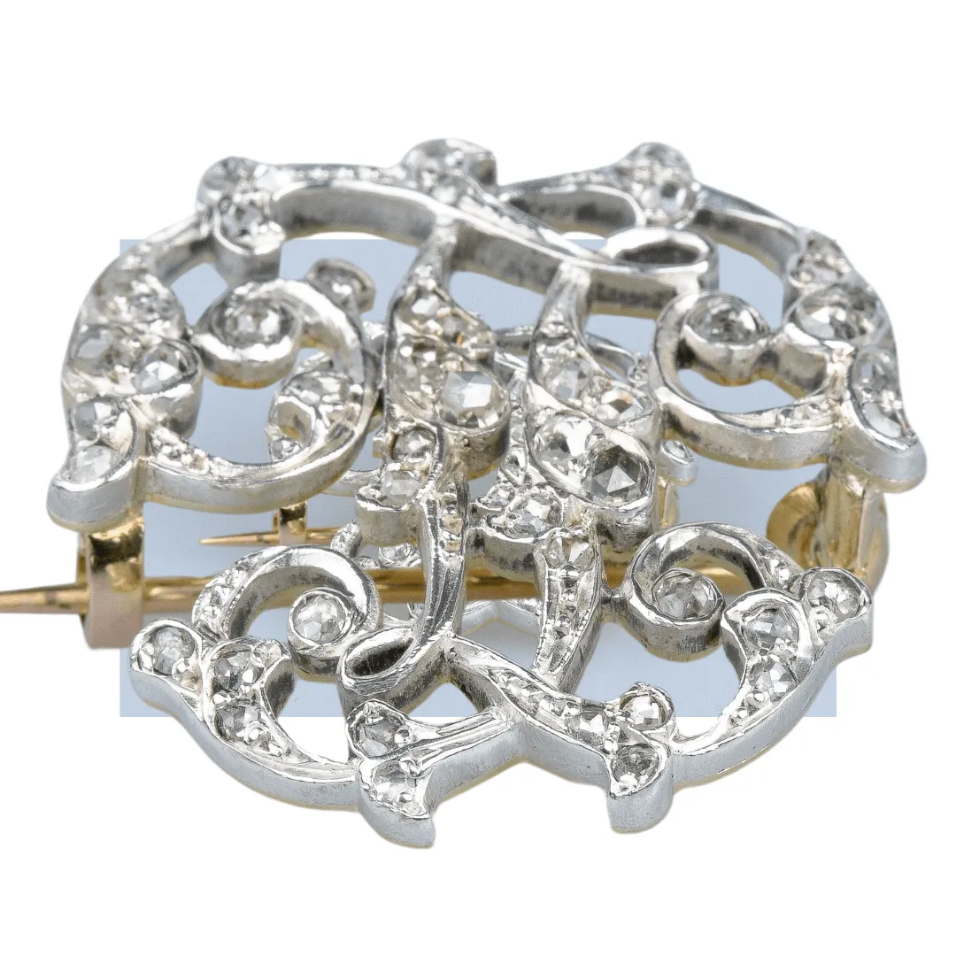 Broche en or et argent sold by 58 Facettes