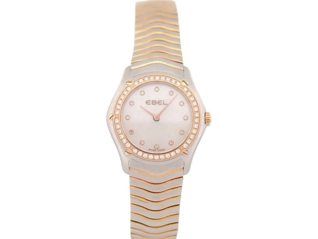 montre EBEL classic wave sport 27 mm quartz diamants sold by 58 Facettes