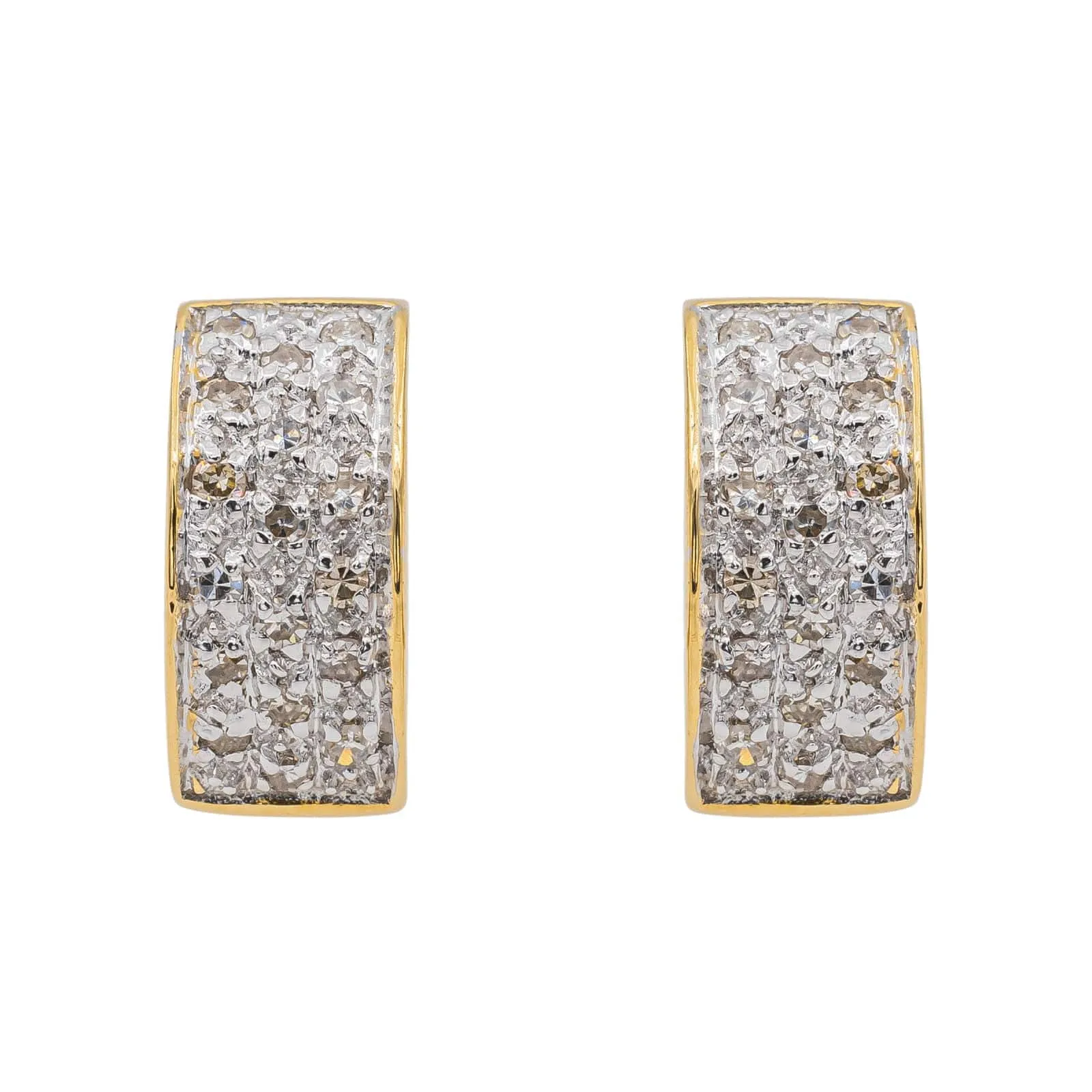 Boucles d'oreilles Demi créoles Or jaune Diamant sold by 58 Facettes