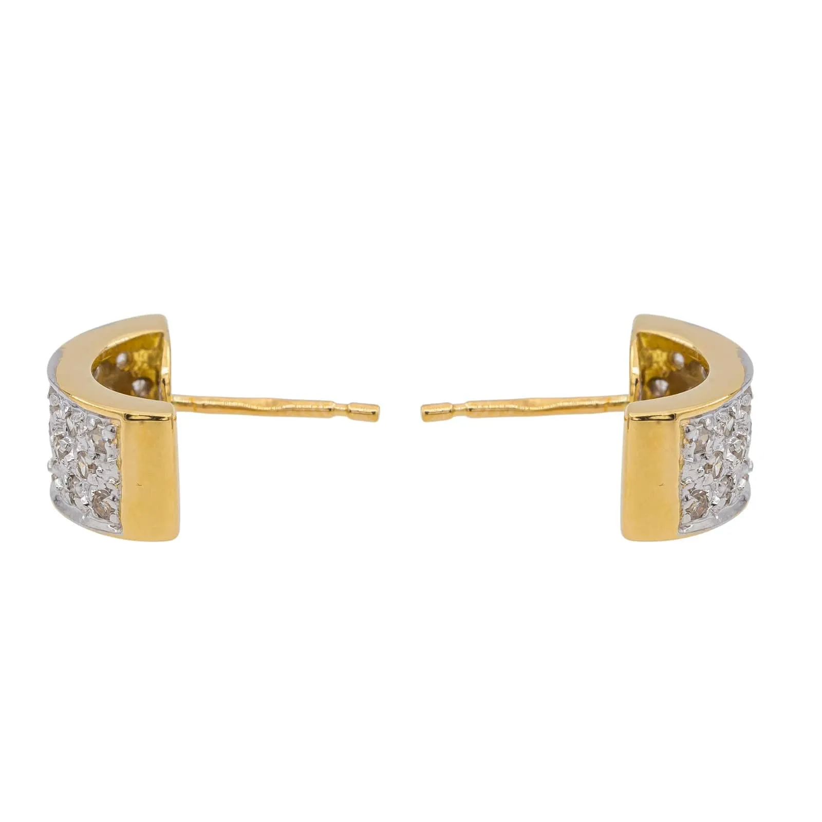 Boucles d'oreilles Demi créoles Or jaune Diamant sold by 58 Facettes product image thumbnail 5