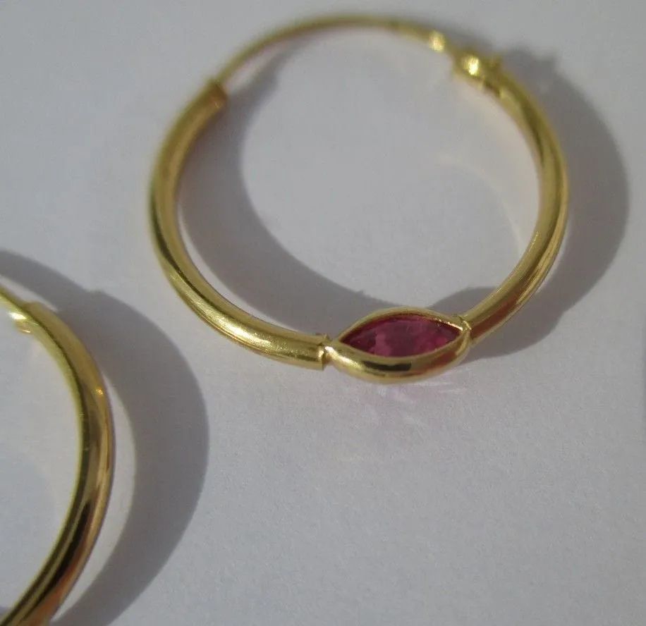 Boucles d’oreilles créoles rubis or sold by 58 Facettes product image thumbnail 5