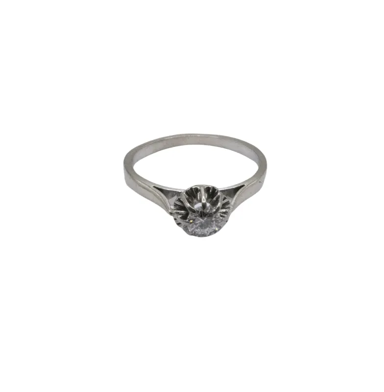 Solitaire Or Blanc  Diamant sold by 58 Facettes