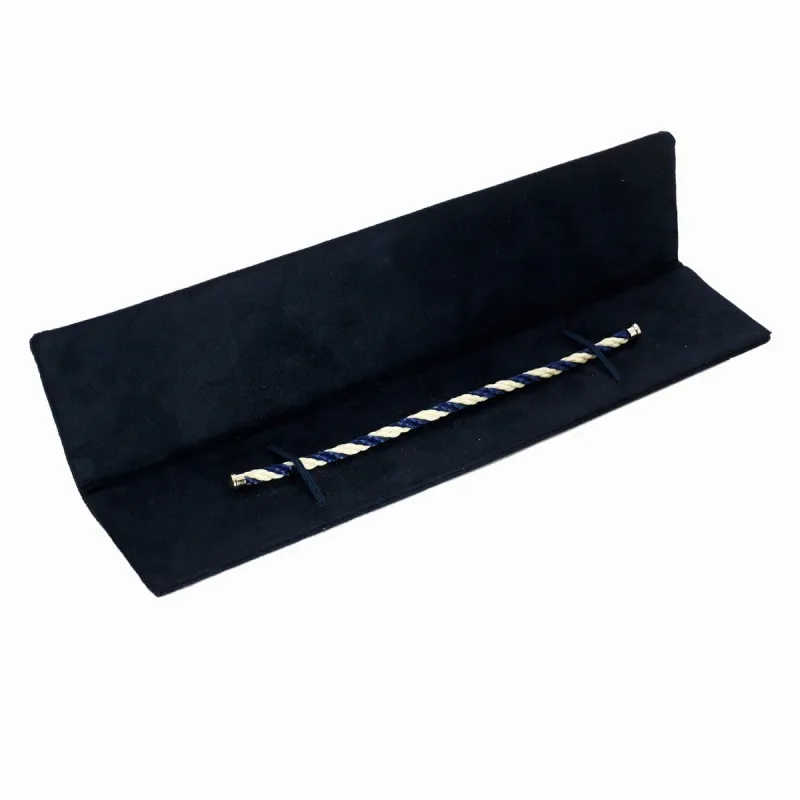 Fred -  Bracelet Cable cordon tressé bleu marine et blanc sold by 58 Facettes
