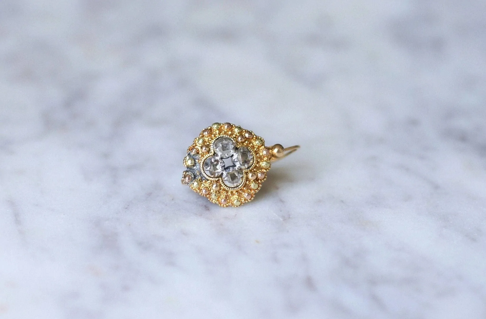 Boucles d'oreilles Charles X diamants sold by 58 Facettes product image thumbnail 5