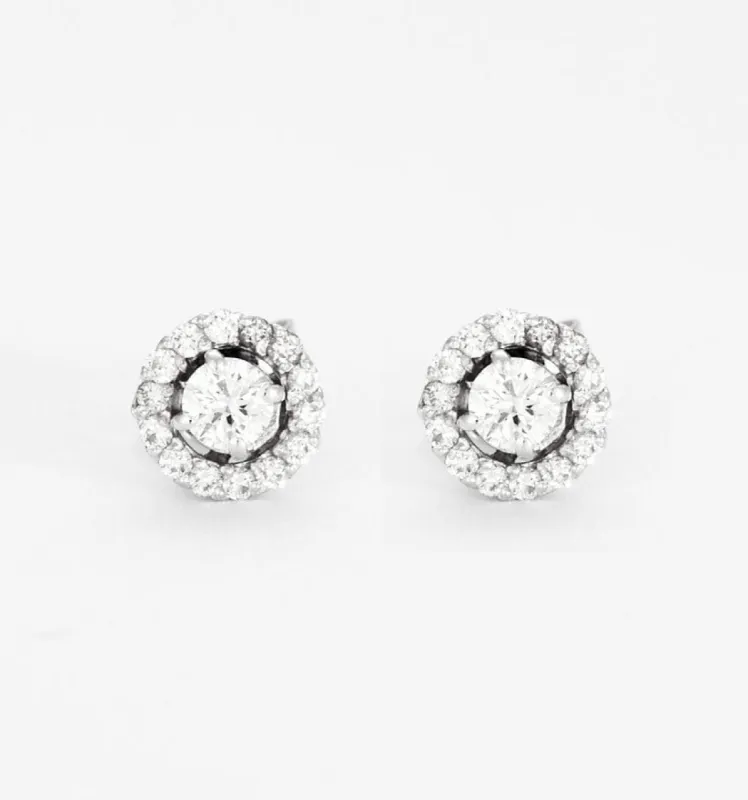 Boucles d'oreilles en or gris et diamants sold by 58 Facettes