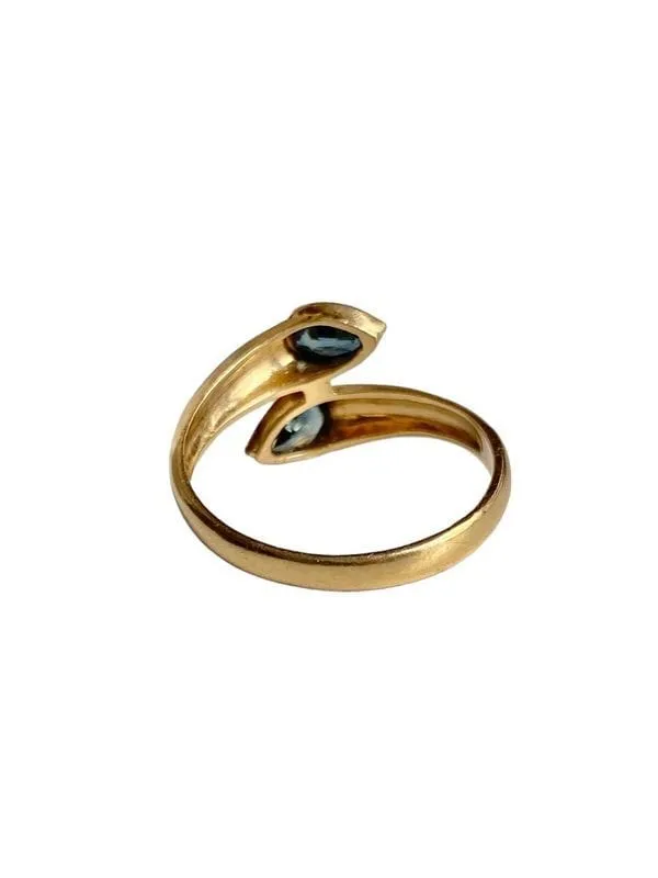 Bague Toi & Moi or jaune et saphirs sold by 58 Facettes product image thumbnail 3