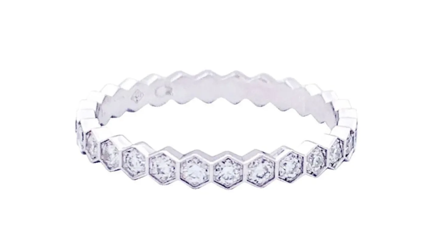 CHAUMET  Alliance or gris diamants Bee my Love made by 58 Facettes