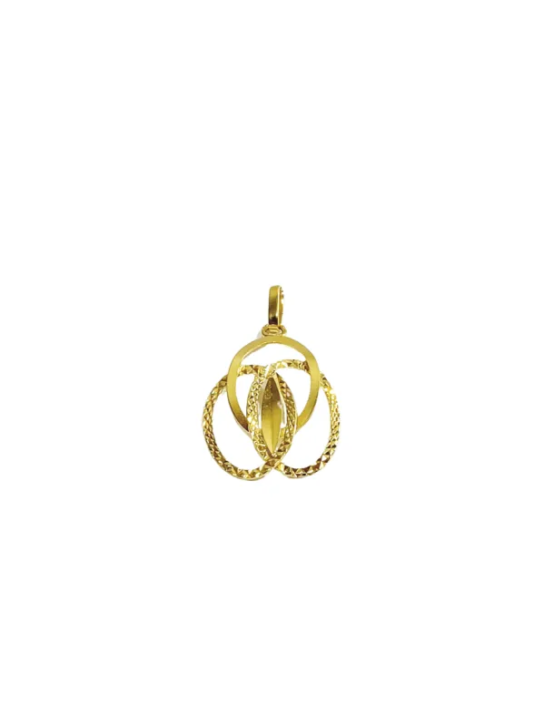 Pendentif cercles entrelacés en or jaune sold by 58 Facettes