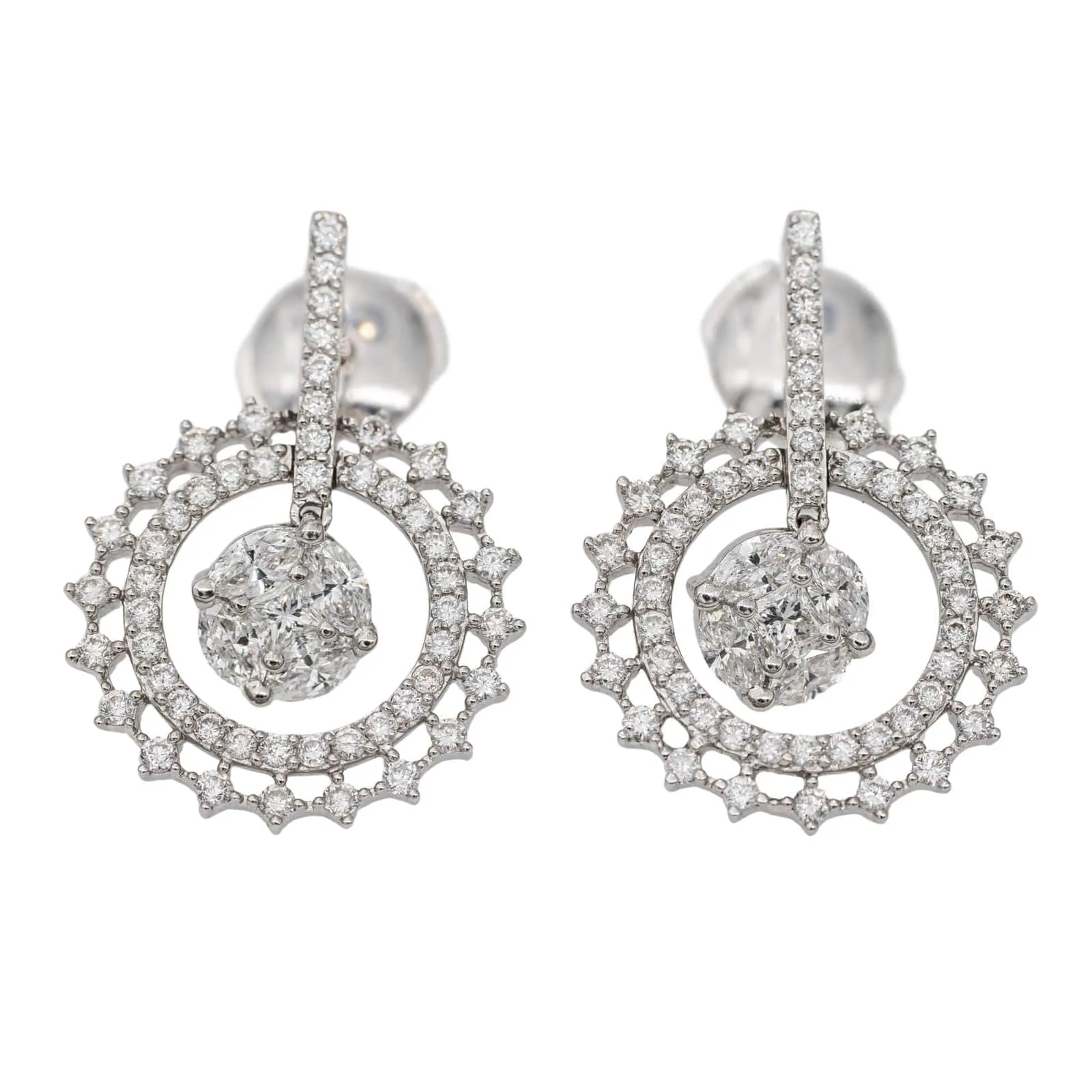 Boucles d'oreilles Or blanc Diamant sold by 58 Facettes product image thumbnail 3