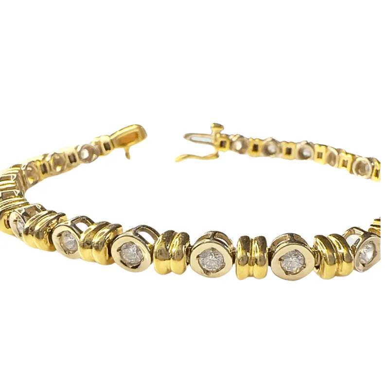 BRACELET OR JAUNE DIAMANTS sold by 58 Facettes