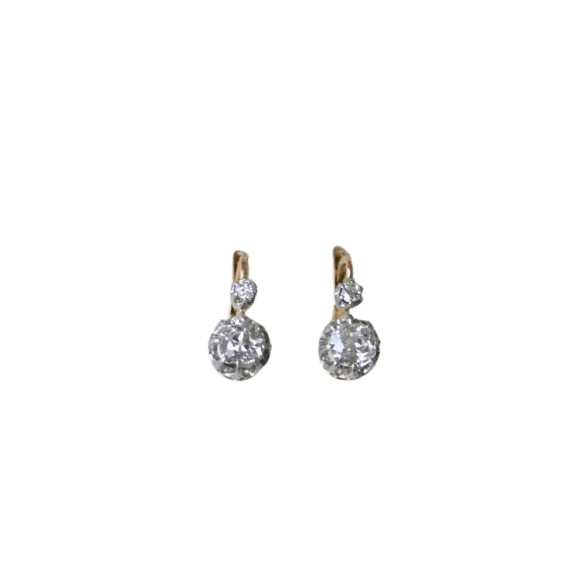 Boucles d'oreilles anciennes diamants 1,10 Ct sold by 58 Facettes